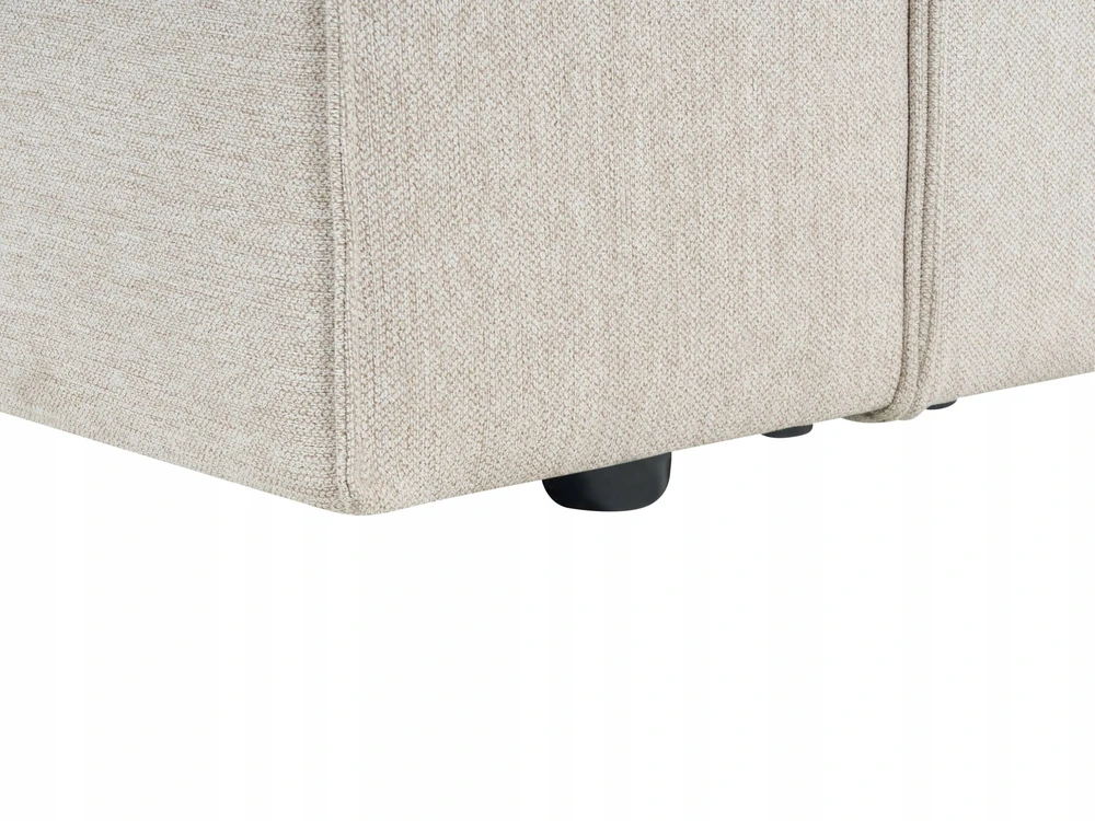 Beliani Kamninė sofa VERNON 3 asmenų, šviesiai smėlio spalvos, kairinė