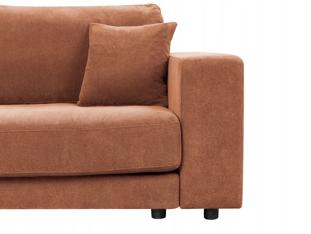 Beliani Trivietė kampinė sofa LOFOTEN ryškiai raudona, dešininė