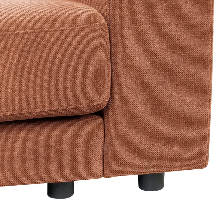 Beliani Trivietė kampinė sofa LOFOTEN ryškiai raudona, dešininė