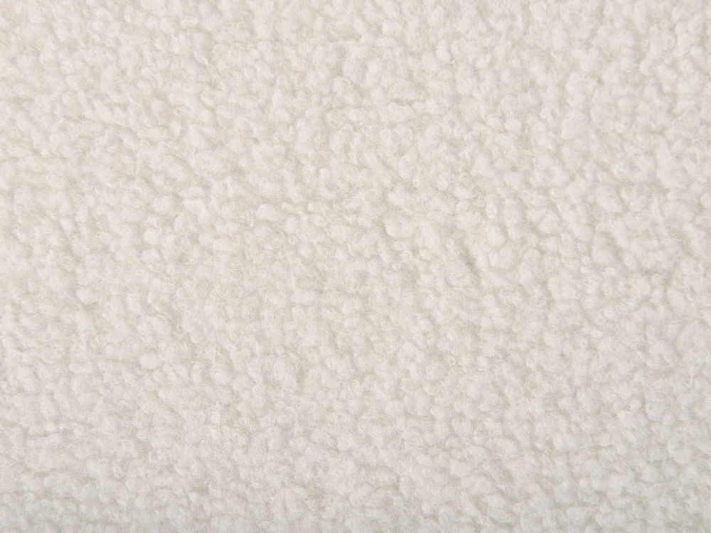 Beliani 3 asmenų kampinė sofa SIMOS, bouclé audinys, balta, dešininė