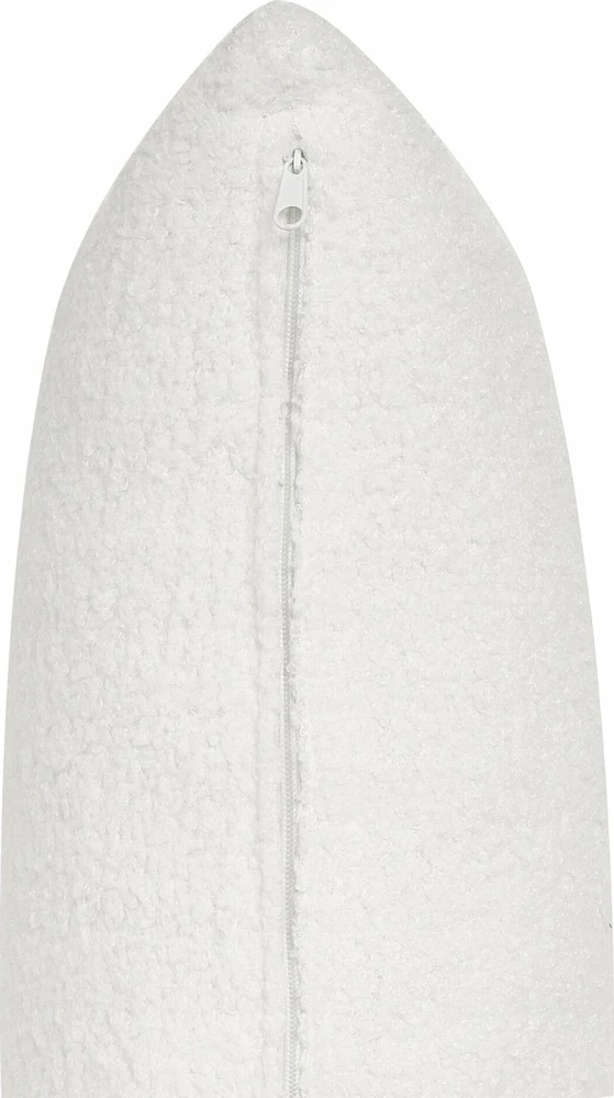 Beliani Trivietė kampinė sofa SVANSELE, bouclé audinys, kreminė balta, dešininė