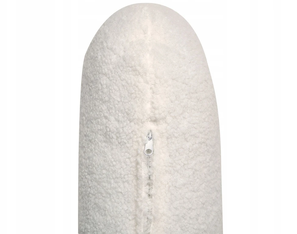 Beliani 3 asmenų kampinė sofa SIMOS, bouclé audinys, balta, dešininė