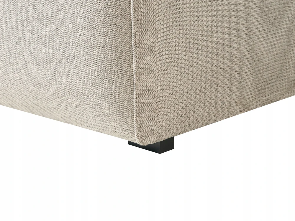 Beliani Trivietė kampinė sofa DOLVA šviesiai smėlio spalvos dešininė
