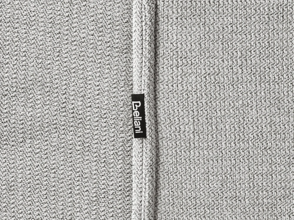 Beliani 3-vietė kampinė sofa DOLVA šviesiai pilka, dešininė