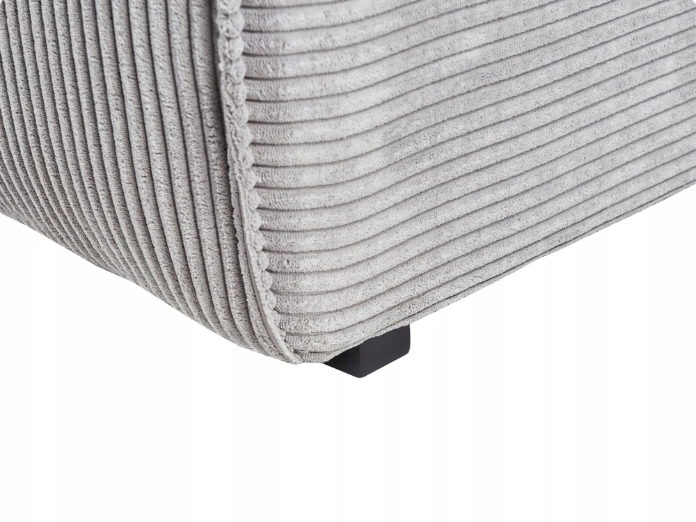 Beliani Trijų vietų kampinė sofa DOLVA, velvetas, šviesiai pilka, dešininė