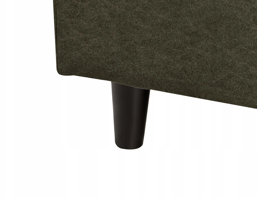 Beliani Trivietė kampinė sofa ELVENES Veliūrinė Tamsiai žalia Dešininė