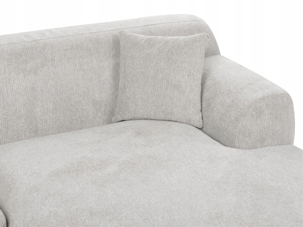 Beliani Trivietė kampinė sofa HOLT, šviesiai pilka, kairinės pusės