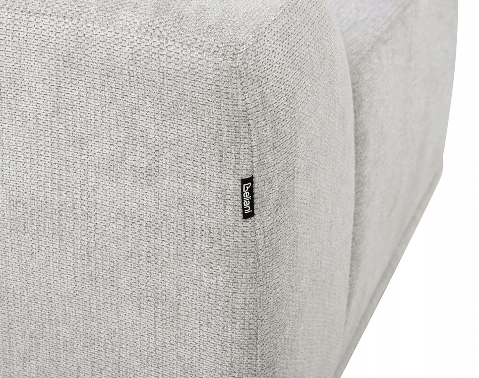 Beliani Trivietė kampinė sofa HOLT, šviesiai pilka, kairinės pusės