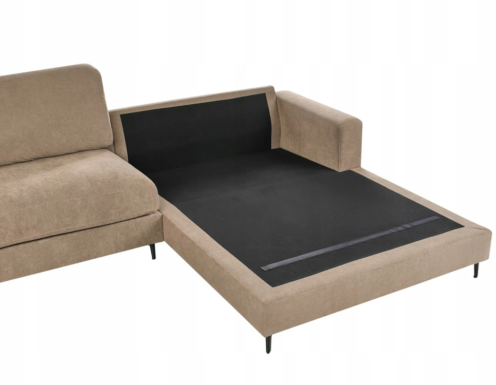 Beliani Trivietė kampinė sofa MALOY ruda, kairinė