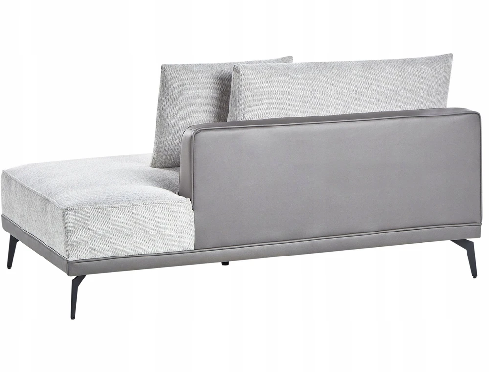 Beliani Trivietė kampinė sofa MYKEN šviesiai pilka, dešininė