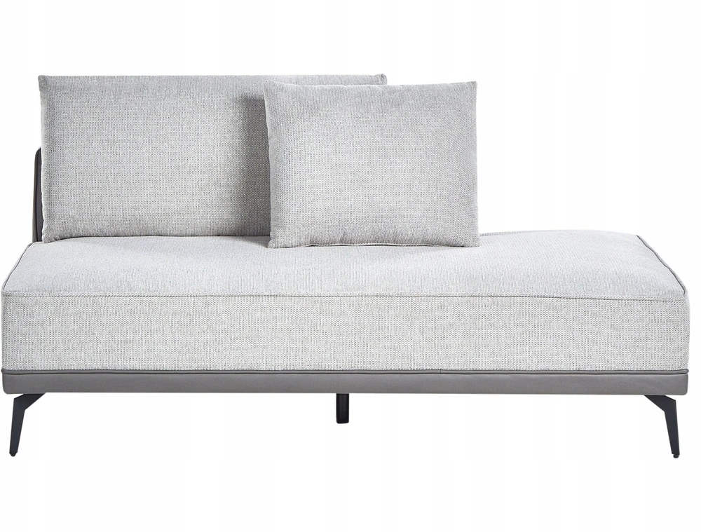 Beliani Trivietė kampinė sofa MYKEN šviesiai pilka, dešininė
