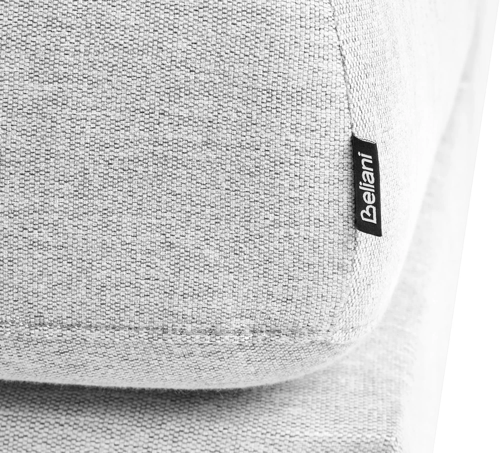 Beliani 4 vietų kampinė sofa IKAST šviesiai pilkos spalvos dešininė