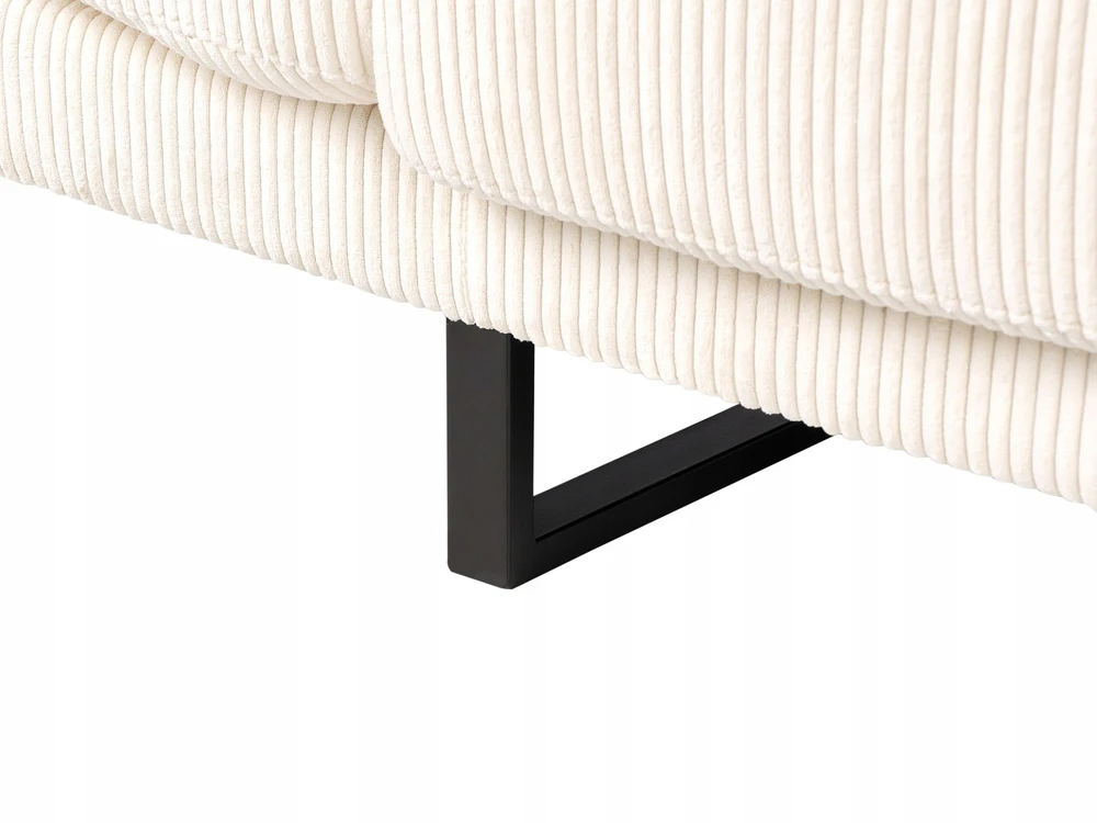 Beliani 4 vietų kampinė sofa IKAST, velveto audinys, smėlio spalvos, dešininė
