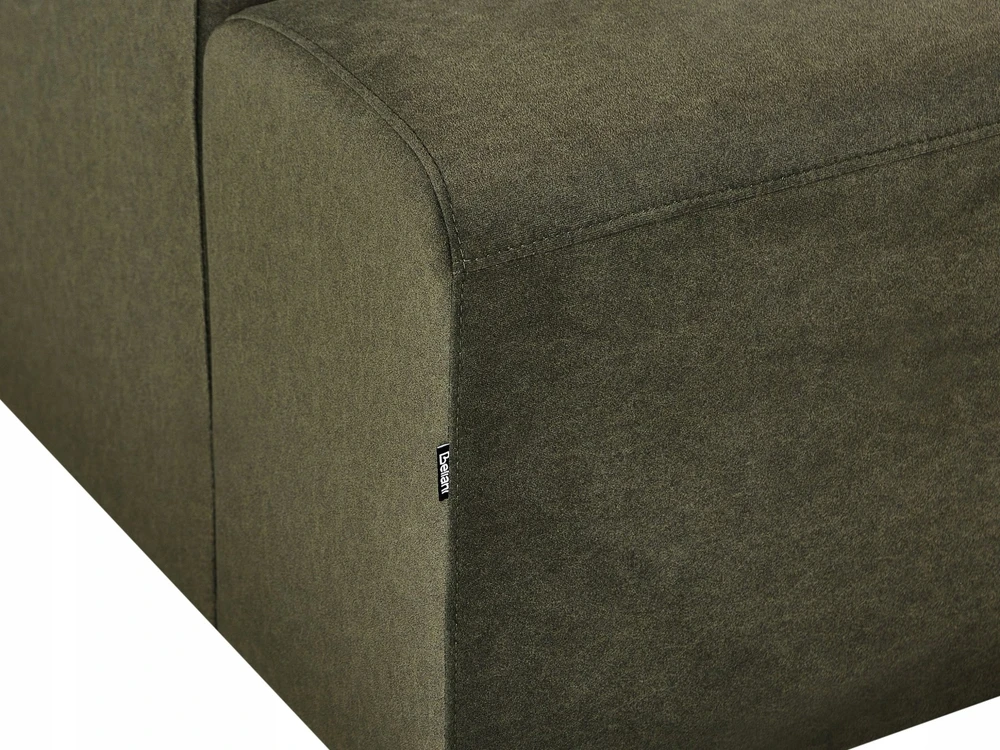 Beliani 4 vietų kampinė sofa KIRUNA, veliūras, tamsiai žalia, dešininė