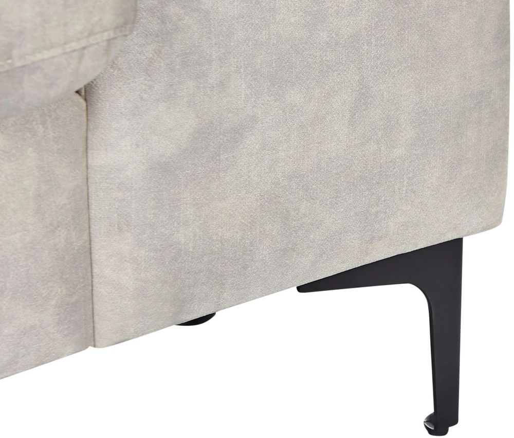 Beliani 4 vietų kampinė sofa KIRUNA, veliūras, šviesiai smėlio spalvos, dešinė pusė