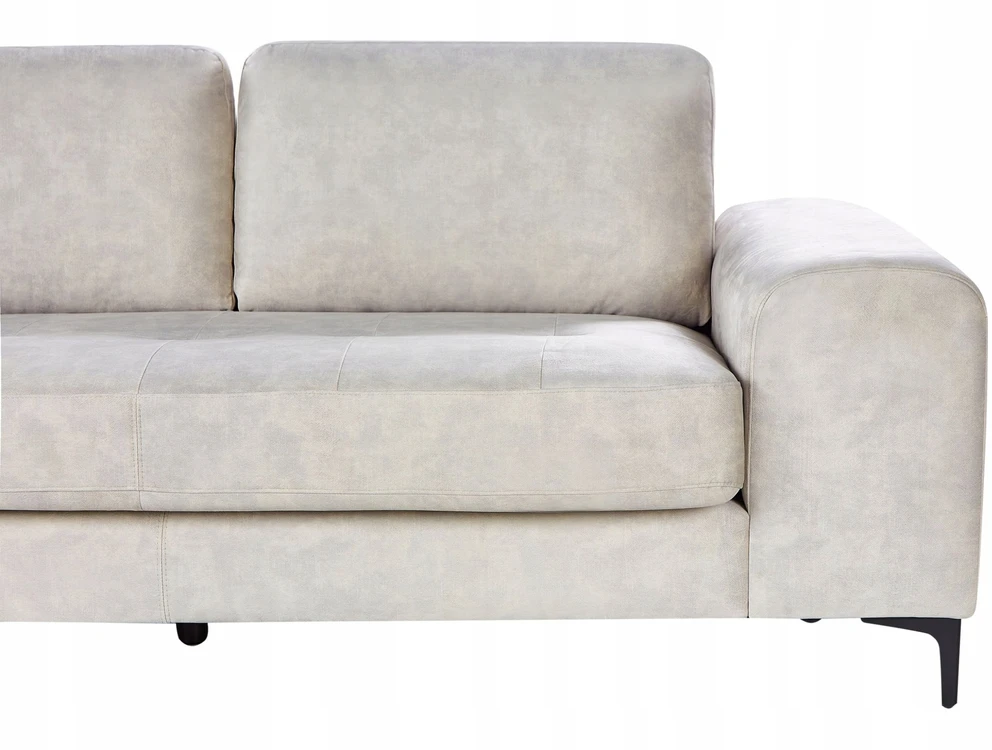 Beliani 4 vietų kampinė sofa KIRUNA, veliūras, šviesiai smėlio spalvos, dešinė pusė