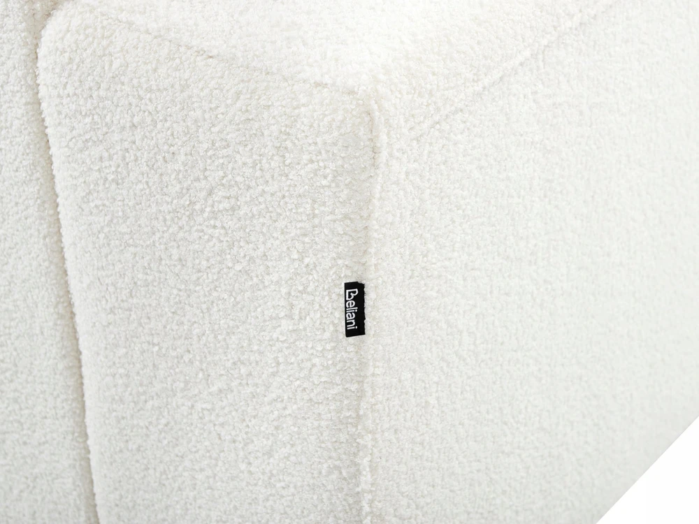 Beliani 4 vietų kampinė sofa LUNGO, „Boucle“, balta, kairinė