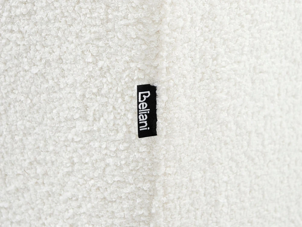 Beliani 4 vietų kampinė sofa LUNGO, „Boucle“, balta, kairinė