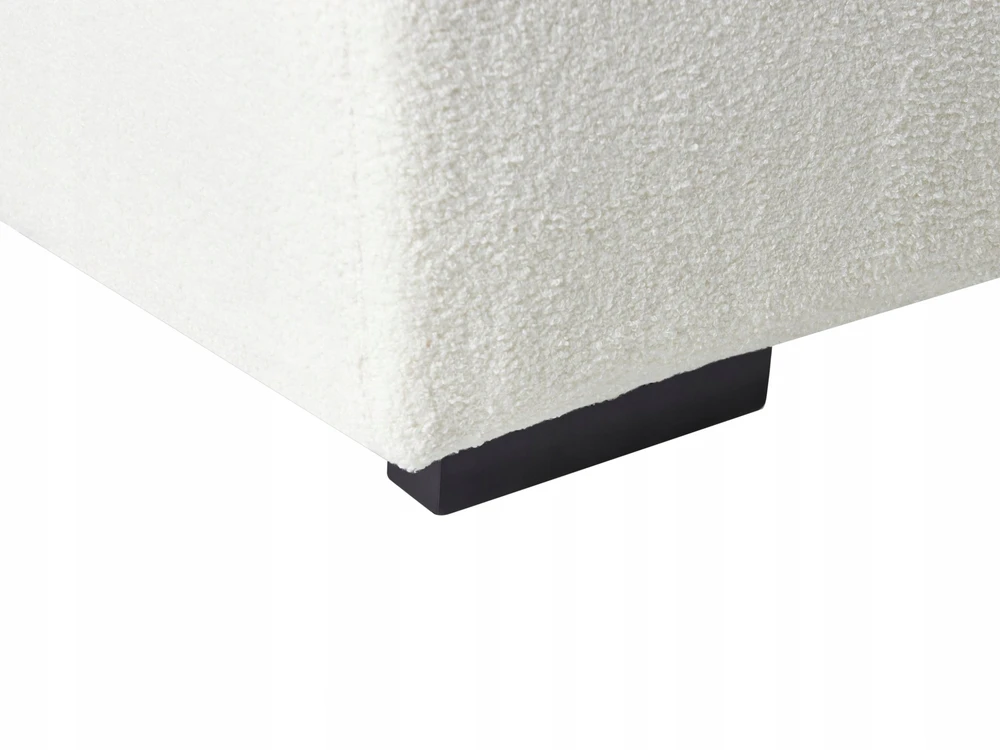 Beliani 4 vietų kampinė sofa LUNGO, „Boucle“, balta, kairinė