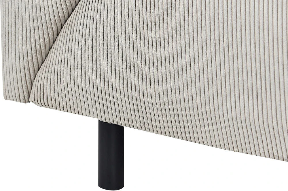 Beliani 4 vietų kampinė sofa LUNNER, veliūras, šviesiai pilka, kairinė