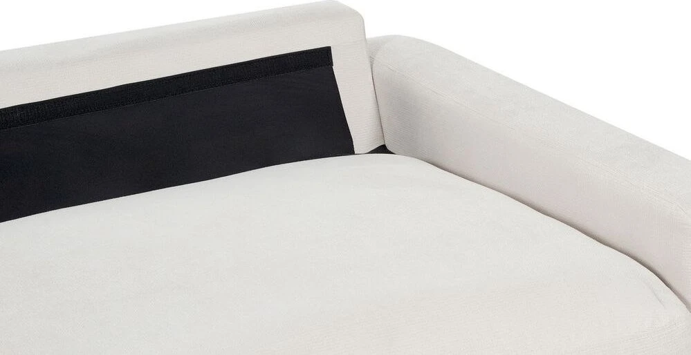 Beliani Trivietė kampinė sofa MALOY, šenilas, kreminė balta, kairinė