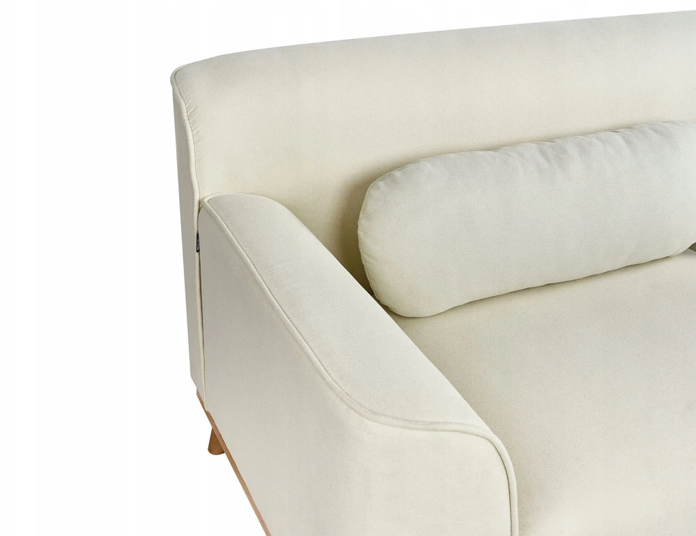 Beliani Trivietė kampinė sofa SIMOS, kreminė balta, kairinė