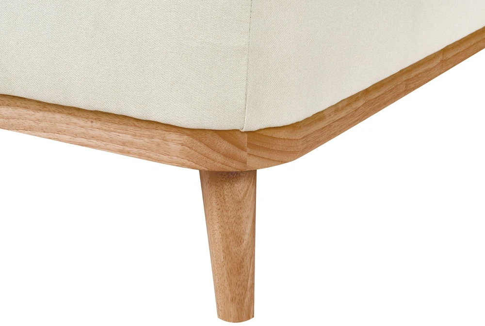 Beliani Trivietė kampinė sofa SIMOS, kreminė balta, kairinė