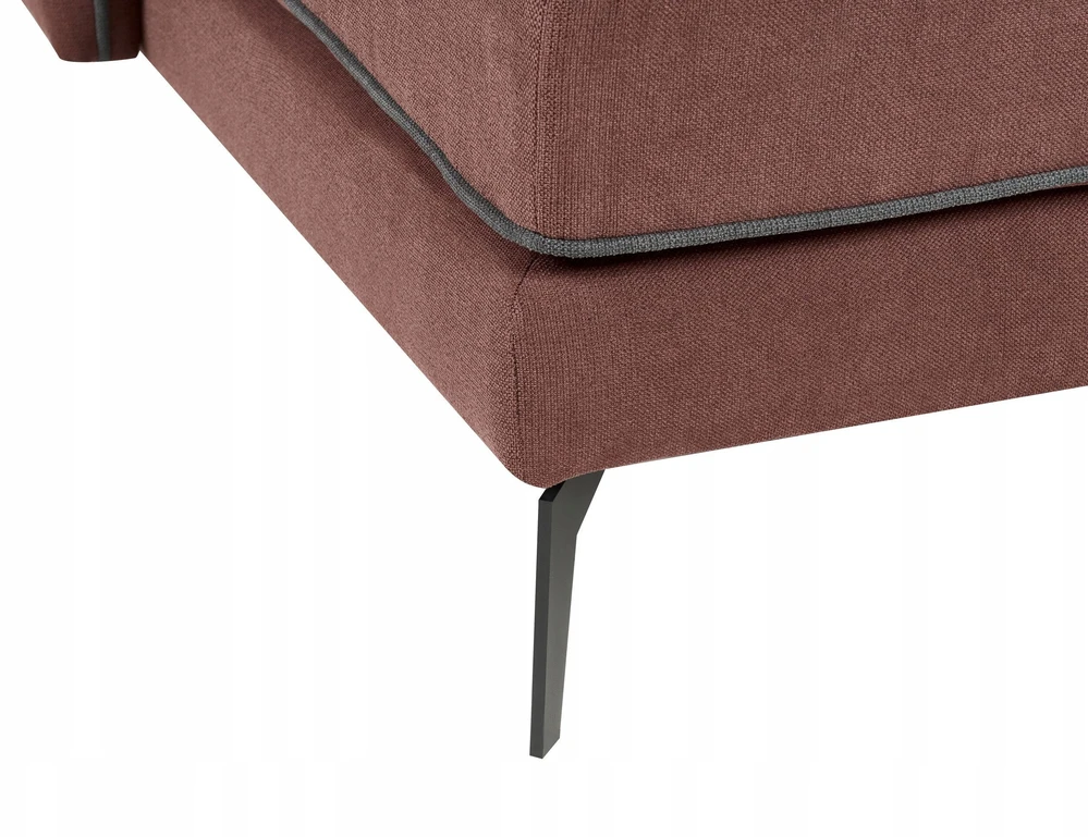 Beliani Kampinė sofa ALTAN, 3-vietė, bordo spalvos, kairinė