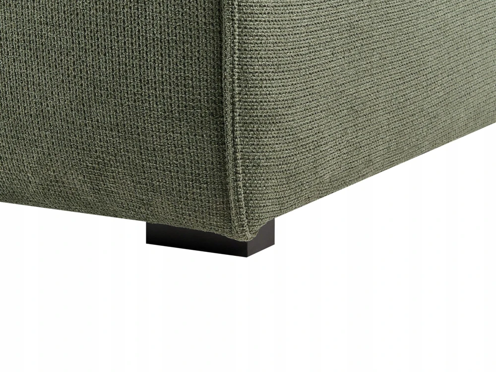 Beliani Trivietė kampinė sofa DOLVA, šenilinė, tamsiai žalia, kairinė