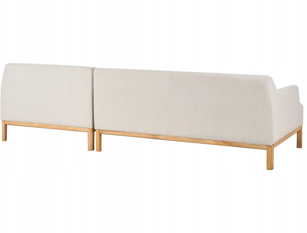 Beliani Trivietė kampinė sofa SOSJO, šviesiai smėlio spalvos, kairinė