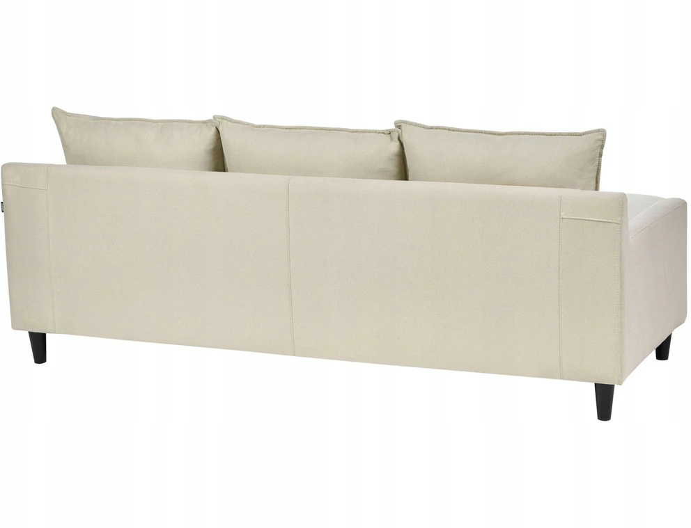 Beliani Trivietė kampinė sofa ELVENES, šviesiai smėlio spalvos