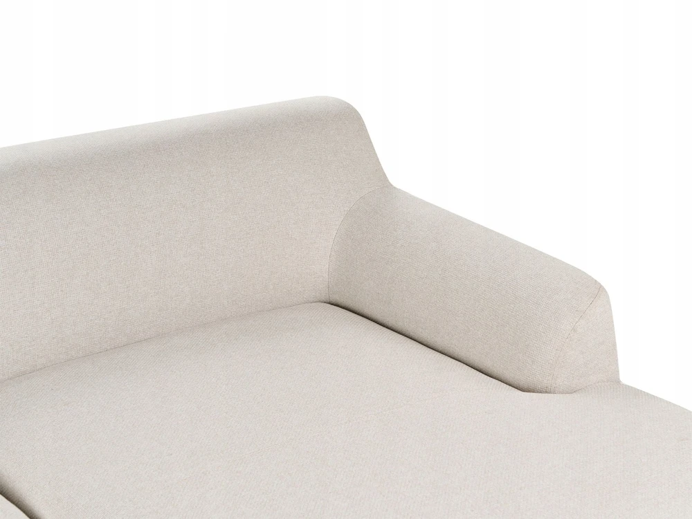 Beliani Trivietė kampinė sofa SOSJO, šviesiai smėlio spalvos, kairinė