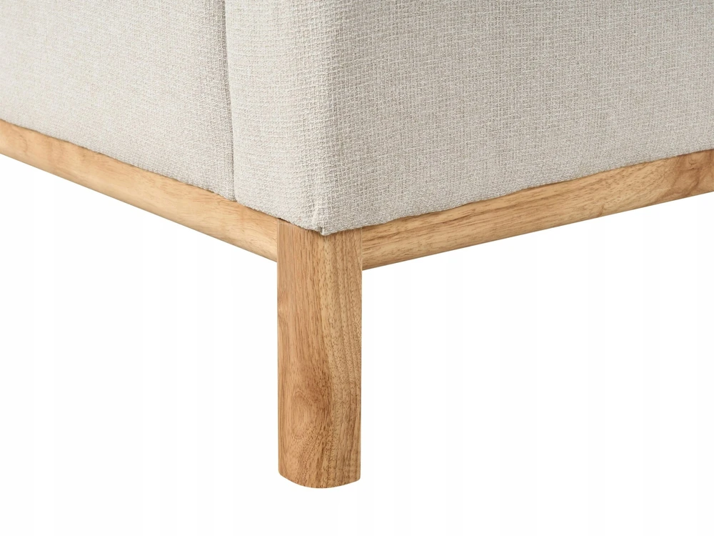 Beliani Trivietė kampinė sofa SOSJO, šviesiai smėlio spalvos, kairinė