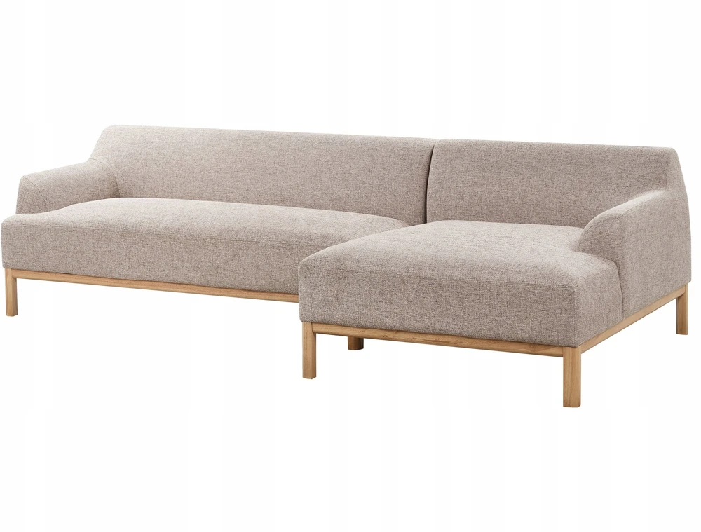 Beliani Trivietė kampinė sofa SOSJO, šviesiai ruda, kairinė