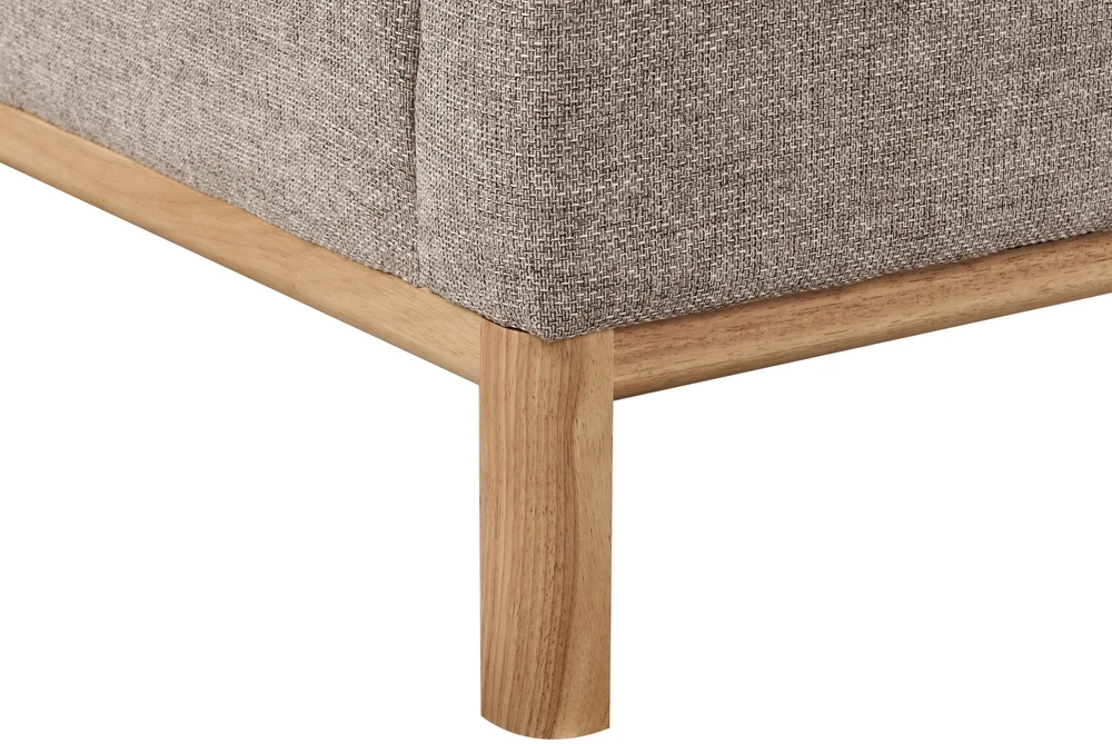 Beliani Trivietė kampinė sofa SOSJO, šviesiai ruda, kairinė