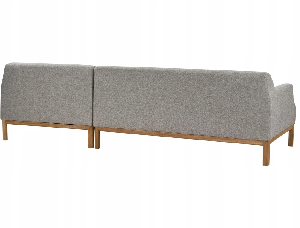 Beliani Trivietė kampinė sofa SOSJO šviesiai pilka kairinė