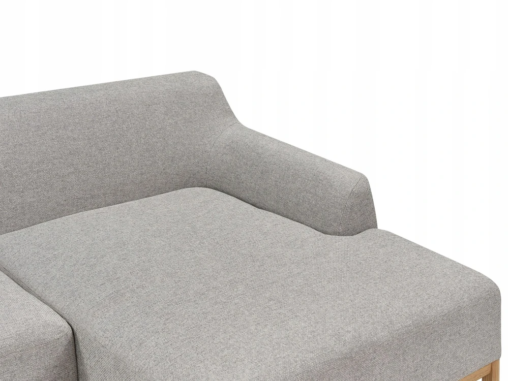 Beliani Trivietė kampinė sofa SOSJO šviesiai pilka kairinė