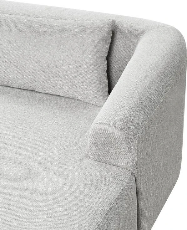 Beliani Trivietė kampinė sofa SVANSELE pilka, kairinė