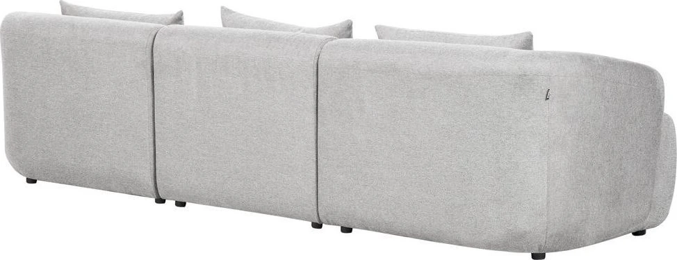 Beliani Trivietė kampinė sofa SVANSELE pilka, kairinė
