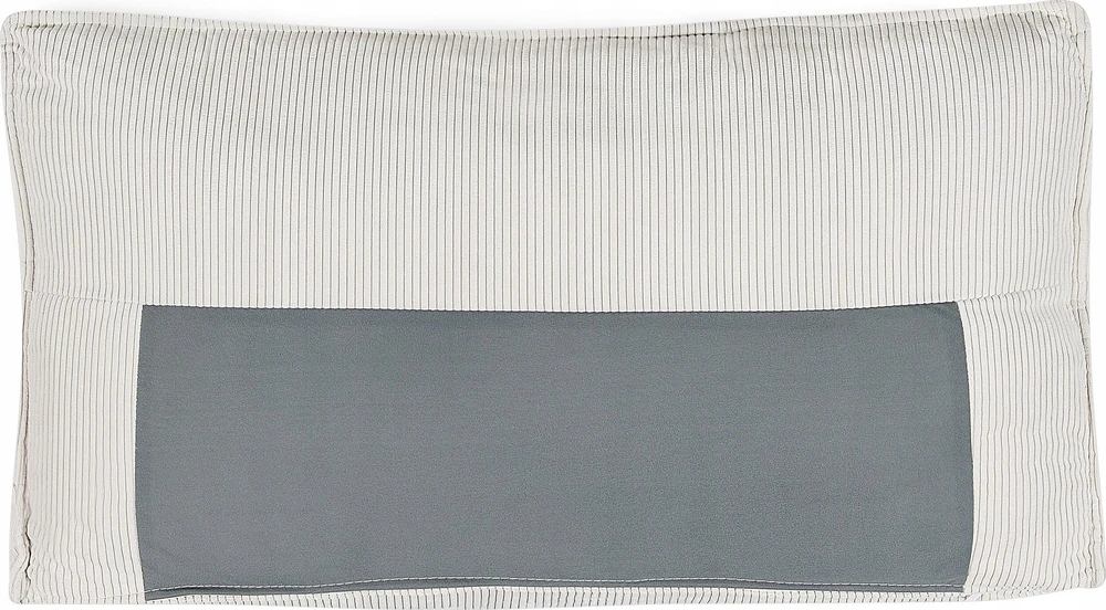 Sofa Beliani Išskleidžiamas kampe statomas 3 vietų sofos komplektas ABACKA, velvetas, kreminė balta, kairinė pusė