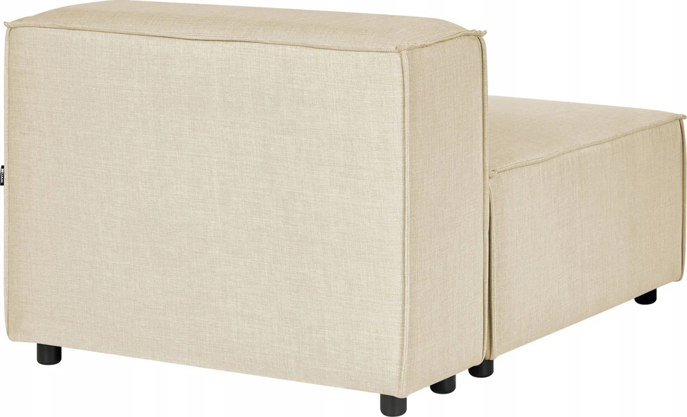 Beliani Modulinė kampinė sofa APRICA, sintetinis linas, smėlio spalvos, dešininė