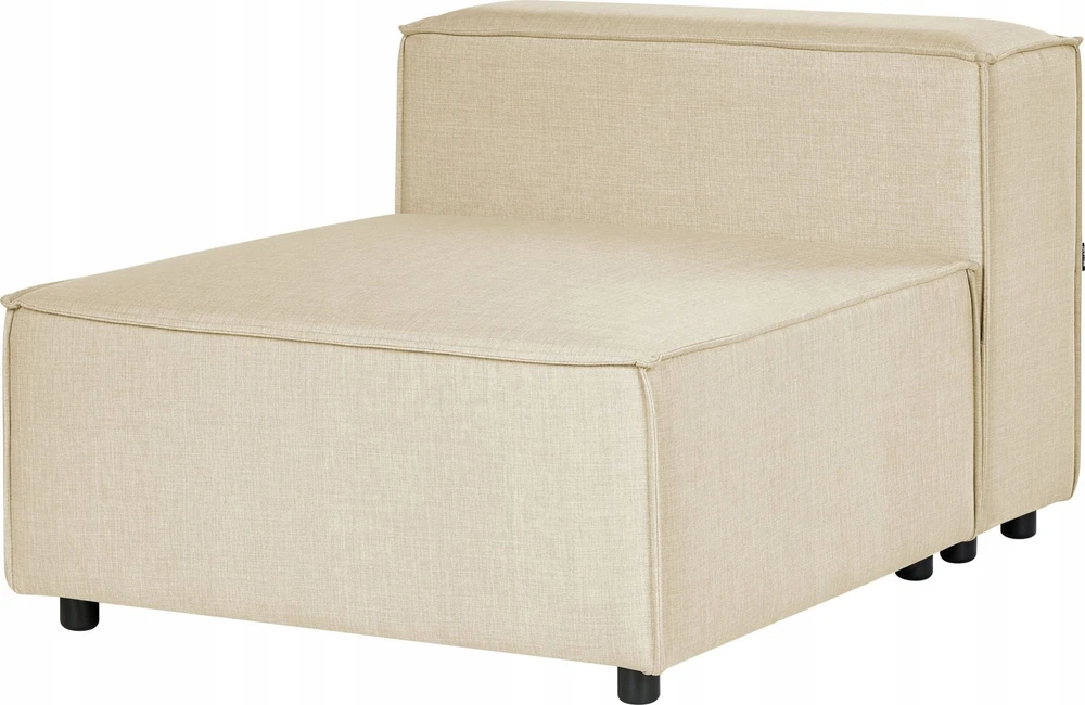 Beliani Modulinė kampinė sofa APRICA, sintetinis linas, smėlio spalvos, dešininė