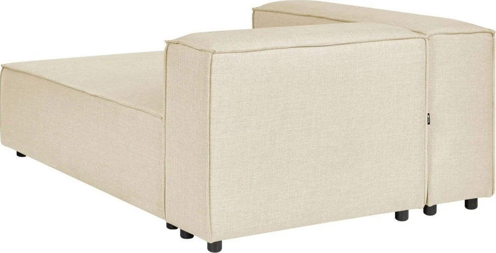 Beliani Modulinė 3 vietų sofa APRICA iš sintetinio lino, smėlio spalvos, dešininė