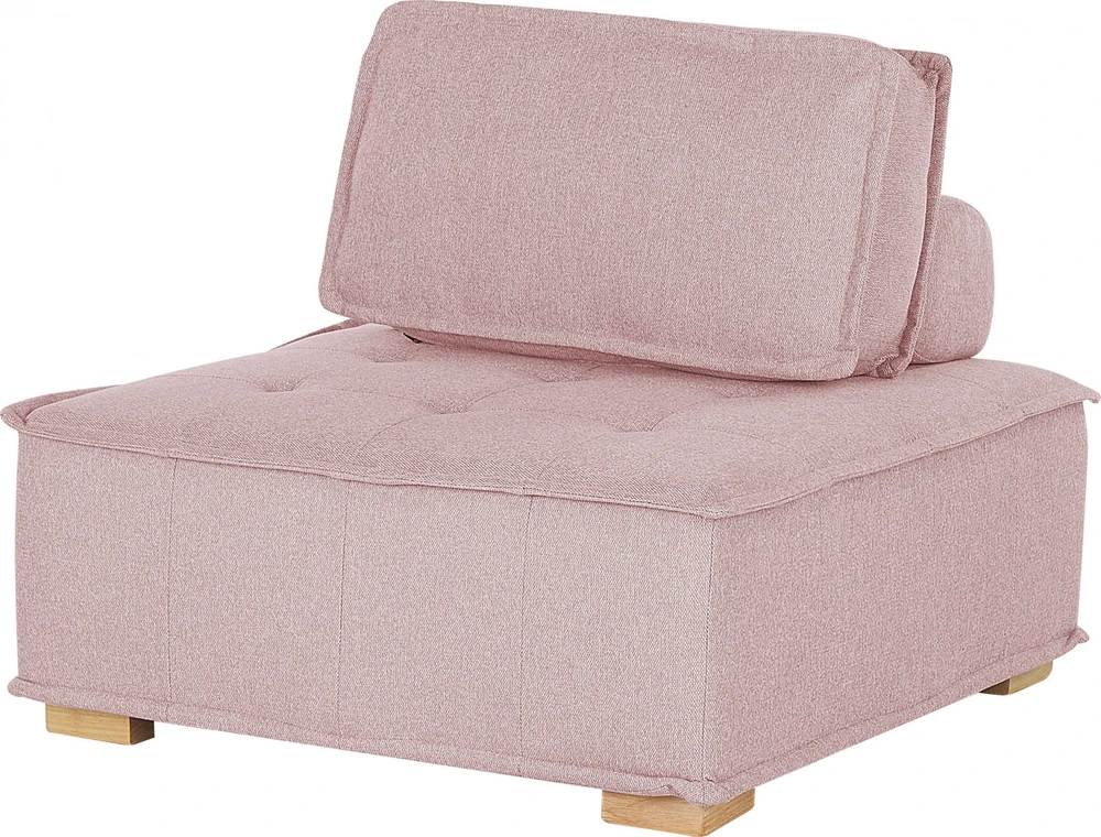 Beliani 4 vietų modulinė kampinė sofa TIBRO dešininė rožinė