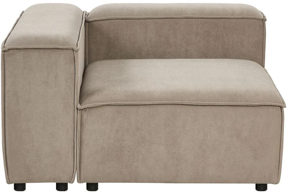 Beliani Keturvietė modulinė kampinė sofa ARDAL, kairinė, šviesiai ruda, velvetas