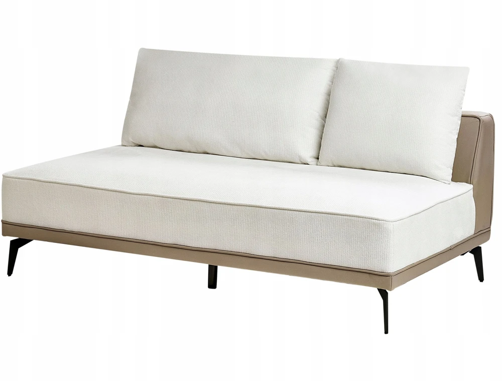 Beliani Trivietė kampinė sofa MYKEN, nebalinta, kairinė
