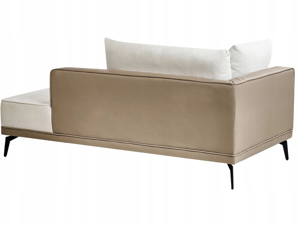 Beliani Trivietė kampinė sofa MYKEN, nebalinta, kairinė