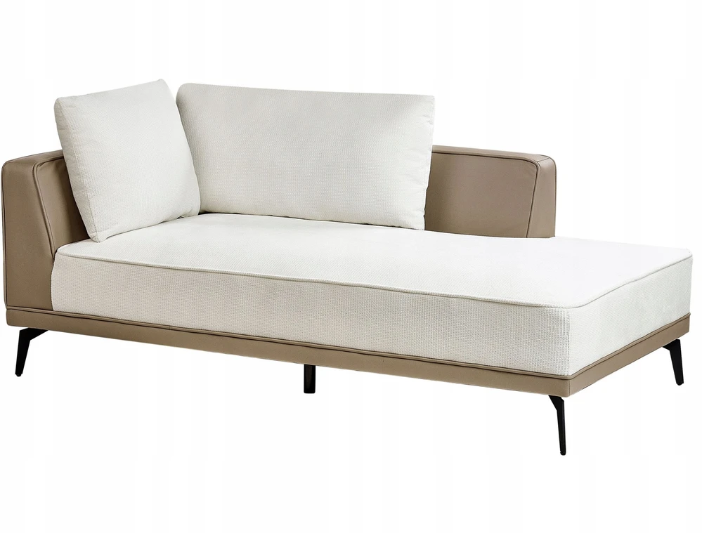 Beliani Trivietė kampinė sofa MYKEN, nebalinta, kairinė
