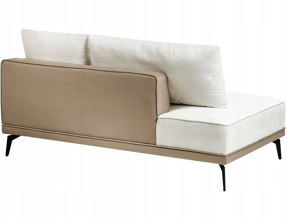 Beliani Trivietė kampinė sofa MYKEN, nebalinta, kairinė