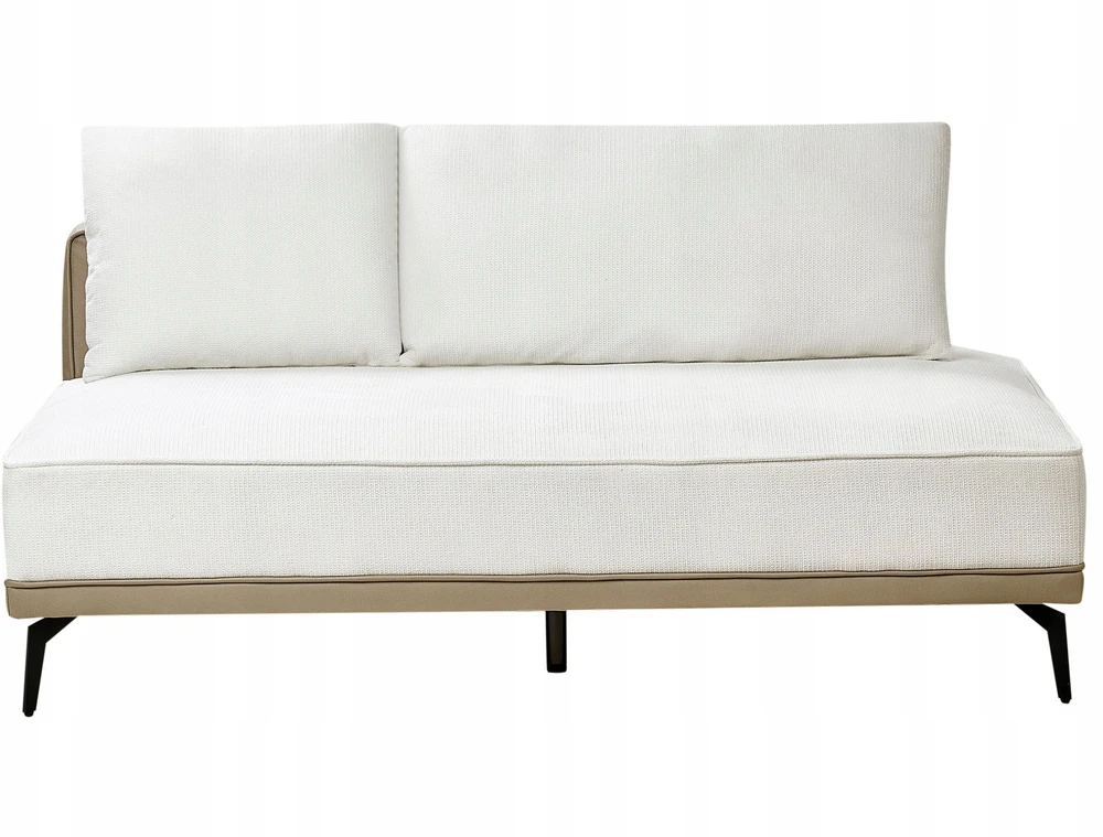 Beliani Trivietė kampinė sofa MYKEN kreminės baltos spalvos, dešininė